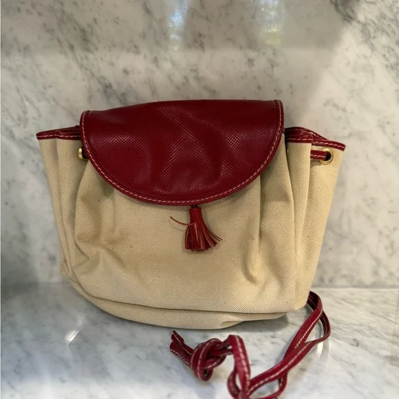 Bottega Veneta Rare Vintage Crossbody Red Leather Bag